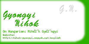 gyongyi mihok business card